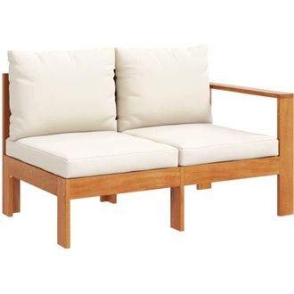 vidaXL Garden Sofa with 1 Armrest 2-Seater Solid Wood Acacia vidaXL