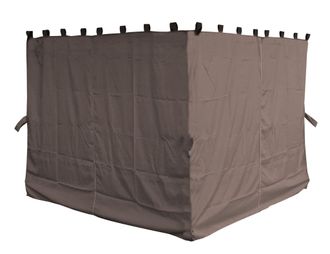 Quick-Star Quick-star - 4 Seitenteile F&uuml;r Pavillon Nizza 3x3m Seitenwand Taupe / Beigegrau Ral 7006