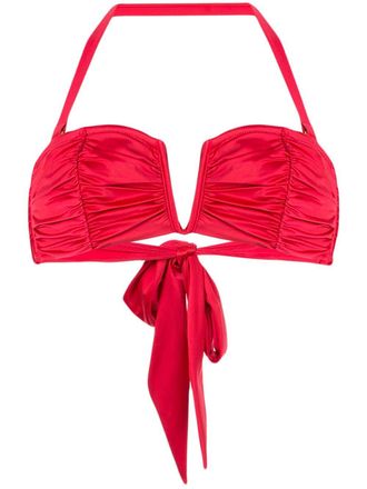 Duskii bandeau bikini top - women - Nylon/Spandex/Elastane - 8 - Red