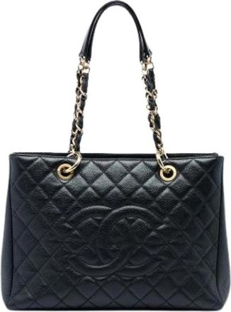 Chanel Pre-owned Grand Shopping Tote - Dames - Vintage Shopper - Zwart - ONE Size - Leer - Vintage