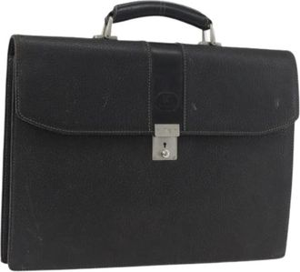 Burberry Pre-owned Handbags, female, Black, Size: ONE SIZE Pre-owned Vintage Business Bag