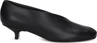 Vicini square-toe kitten-heel pumps - women - Leather/Leather/Rubber - 38.5 - Black