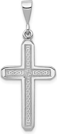Diamond2Deal 14k White Gold Cross Charm