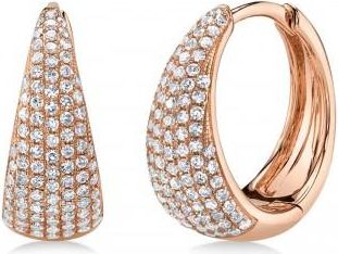 Allurez Diamond Huggie Earrings 14K Rose Gold (0.41ct)
