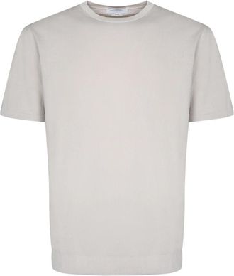 Daniele Fiesoli Katoenen Crepe T-shirt - Heren - T-shirts - Grijs - S - Katoen - Tops