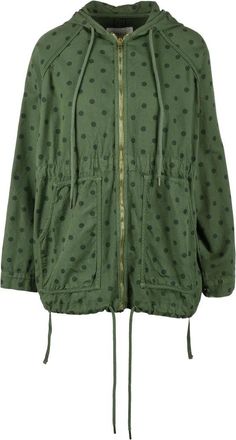 The Great. Relaxed-Fit Green Parka with Adjustable Features