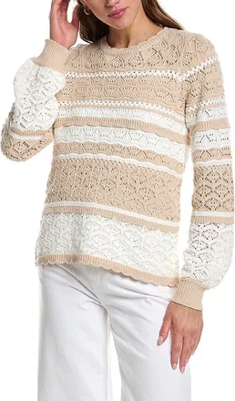 Design History Scalloped Trim Sweater