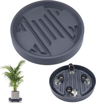 No Brand Bandeja Para Plantas Con Ruedas, 22,5 X 18,5 X 5,2 Cm, Bandeja Redonda Con Ruedas, Bandeja Para Servir Plantas, Carrito Para Macetas, Pl&aacute;stico Redondo