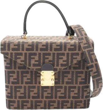 Fendi Pre-owned Zucca Canvas Leather Handbag - - Pre-owned - Donna - Marrone - ONE SIZE