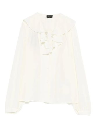 Etro ruffled-collar shirt - White