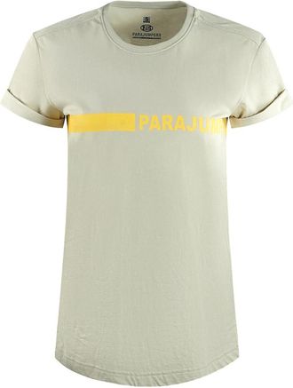 Parajumpers Womens Parajumpers Space Tee Beige T Shirt - Green - Size: 10/8
