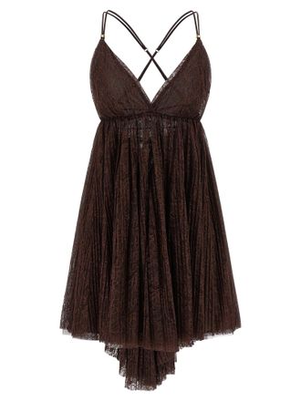 Elisabetta Franchi Brown Polyamide Short Womens Dress