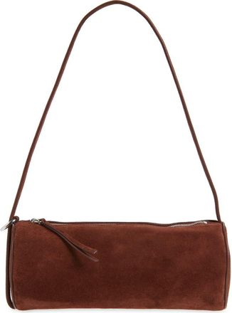 Reformation Simona Cylinder Shoulder Bag in Espresso Suede at Nordstrom
