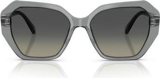Swarovski 56mm Photochromic Irregular Sunglasses in Transparent Grey /Grey at Nordstrom