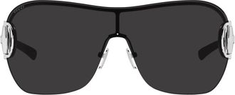 Gucci Accessoires, unisex, Zwart, ONE Size, Nylon, Gg 2174S Frameloze Masker Zonnebril