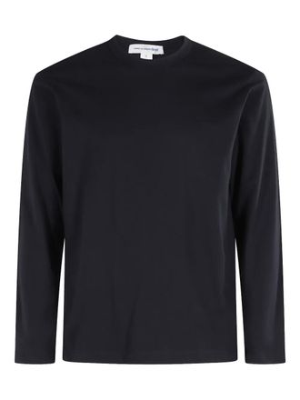 Comme Des Gar&ccedil;ons long-sleeve logo T-shirt - men - Cotton - S - Blue