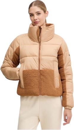 Columbia Leadbetter Point II Sherpa Hybrid Puffer Jas - Dames - Ski Jassen - Bruin - XS - Leer - Fitness