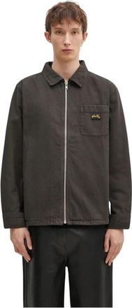 Stan Ray Zip Shirt - Heren - Zomerjassen - Grijs - M - Katoen - Jassen