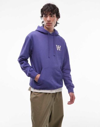 Wood Wood Double A By Wood Wood - Cass - Felpa stile pullover viola con cappuccio