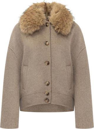 Ava Adore Korte Jas - Dames - Jassen - Beige - 2XS - Jassen