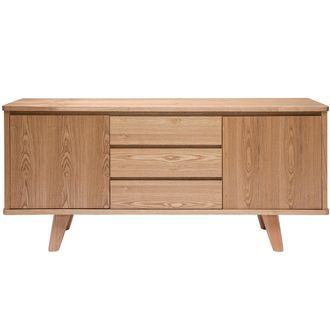 Miliboo Aparador N&oacute;rdico De Fresno Con Puertas Y Cajones 160 Cm Fifties