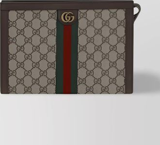 Gucci gg supreme jacquard beauty case clutch bag