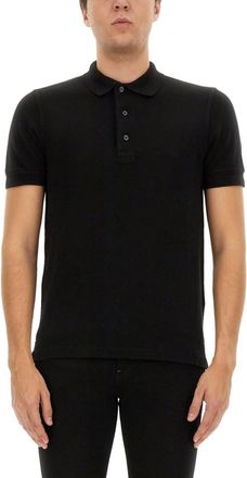 Tom Ford Black Shirt Collar Polo