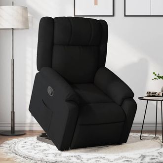 vidaXL Sill&oacute;n Reclinable Elevable Tela Negro Vidaxl