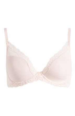 Natori Feathers Plunge T-Shirt Basics Bra in Seashell at Nordstrom, Size 34A