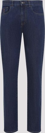 Canali denimjeans met 5 zakken