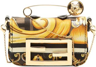 Fendi Pre-owned Fendi Fendace Nano Zucca Canvas Baguette Crossbody Ladies NLD27KFYHW2OF230