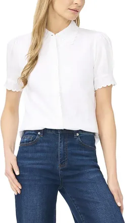 CeCe by Cynthia Steffe Cece Linen-Blend Woven Top