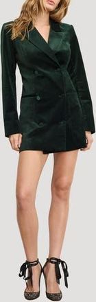 Good American Exec Velvet Blazer Minidress in Pine Green at Nordstrom Rack, Size X-Large