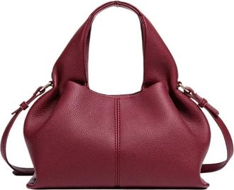 Generic Compatible For Cloud Shaped Handbag, Single Shoulder Bag Under Arms, Ball French Retro Style in Soft(Dark Red)
