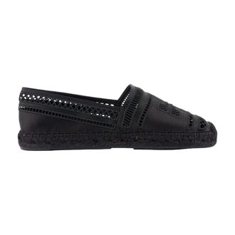 Tory Burch Open Weave Espadrille - Dames - Espadrilles - Zwart - 39 EU - Katoen - Schoenen