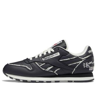 Reebok Keith Haring x Classic Leather Dog Blackboard Chalk Drawing GZ1456