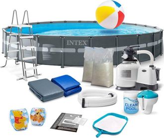 OEM Piscina De Jard&iacute;n Con Estructura De 732 X 132 Cm 17 En 1 Intex 26340