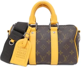 Louis Vuitton Marron Saffron Yellow Coated Canvas Boston Bag (Pre-Owned)