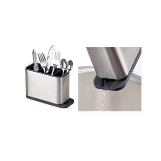 Trade Shop Trade Shop - Portaposate 4 Scomparti 7007 Scola Acqua Contenitore Acciaio Per Utensili Cucina