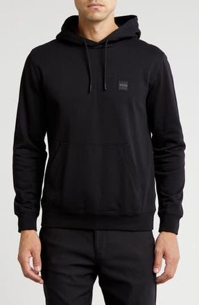 BOSS Wetalk Cotton Pullover Hoodie in Black at Nordstrom Rack, Size Large