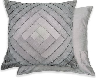 TJ Hughes Serenity - Pleated Cushion Cover in Grey - TJ Hughes