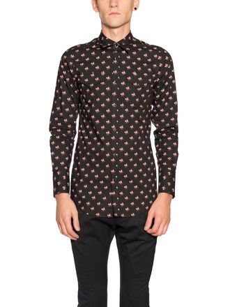 Dsquared2 Mens Patterned Western Shirt - Black Metal - Size EU 50 (Mens)
