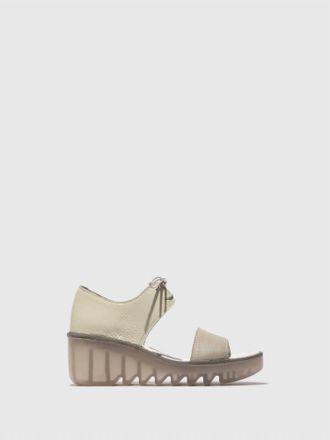 FLY London Womens Bilu465Fly Lace-Up Sandals In Silver/off White