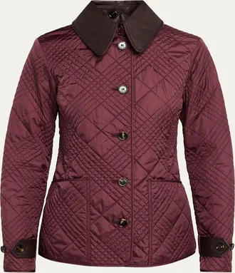 Burberry Fernleigh Check Quilted Slim Jacket