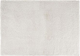 Maisons du monde Alfombra shaggy blanca efecto rizado, 160x230