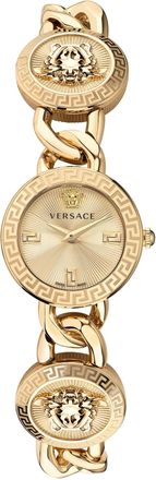 Versace Stud Icon Quartz Gold Dial Ladies Watch VE3C00222