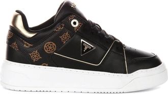 Guess Schoenen, Dames, Zwart, 39 EU, Polyester, Delove 4G Peony Logo Sneaker
