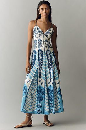 Farm Rio Anthropologie x Farm Rio Sleeveless V-Neck A-Line Maxi Dress