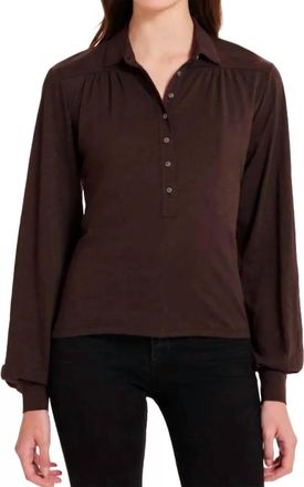 Goldie London Willow Blouse In Coffee