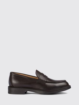 Doucal's Smooth Calfskin Penny Loafers with Rubber Sole